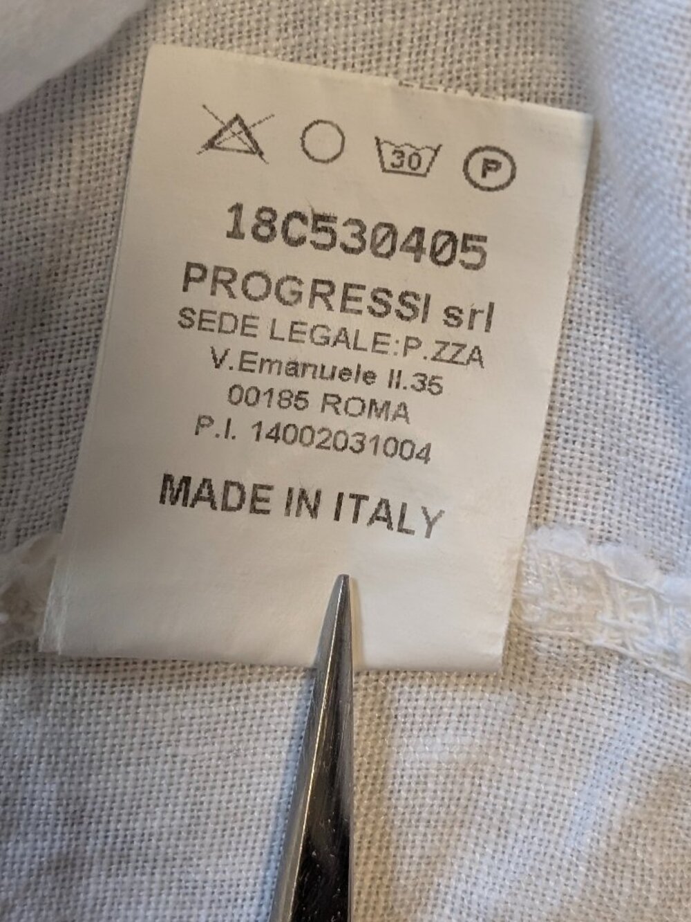 Italian Positano Linen Embroidered Mini Dress Blue White Tiered Resort Beachy L - Picture 10 of 12